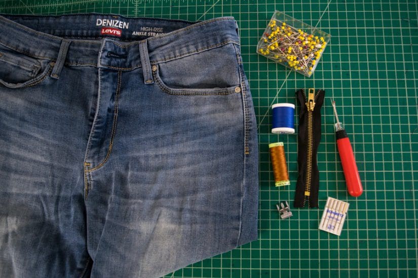 How to Replace a Broken Zipper on Jeans - The Creative Sewist