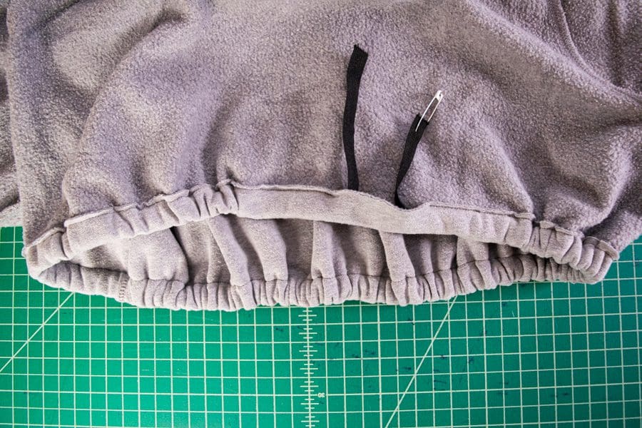 Sweatshirt Refashion: How to Quickly Crop a Hoodie & Add Ruched Sleeves -