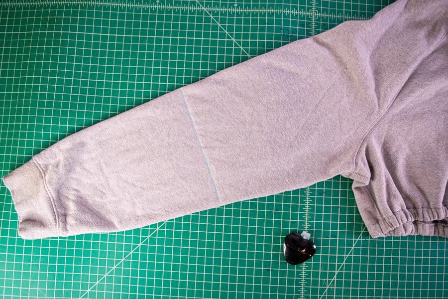 Sweatshirt Refashion: How to Quickly Crop a Hoodie & Add Ruched Sleeves -