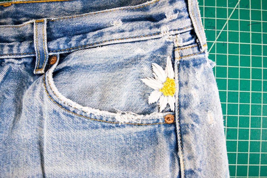 Visible Mending Jeans — Andrea Rangel