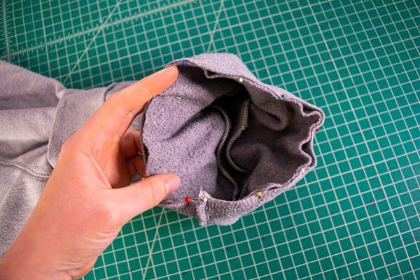 Sweatshirt Refashion: How to Quickly Crop a Hoodie & Add Ruched Sleeves -