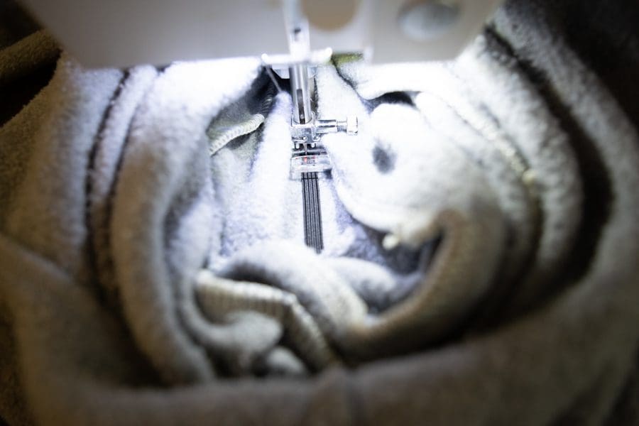 Sweatshirt Refashion: How to Quickly Crop a Hoodie & Add Ruched Sleeves -