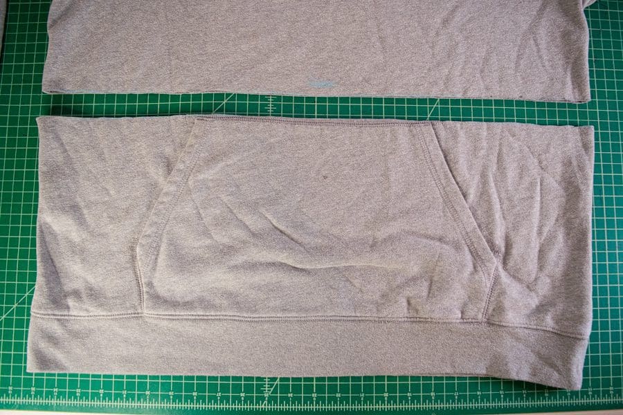 Sweatshirt Refashion: How to Quickly Crop a Hoodie & Add Ruched Sleeves -