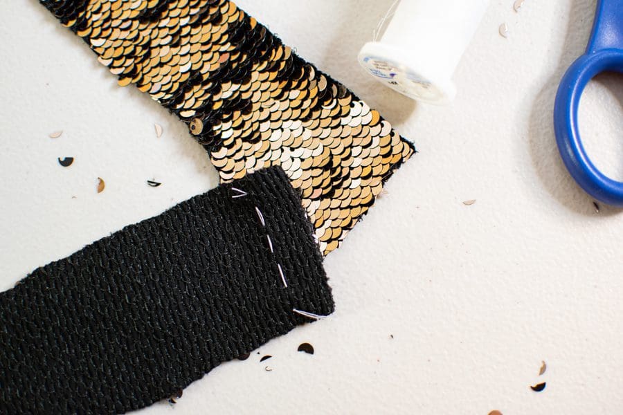 remove the sequins from the seam 