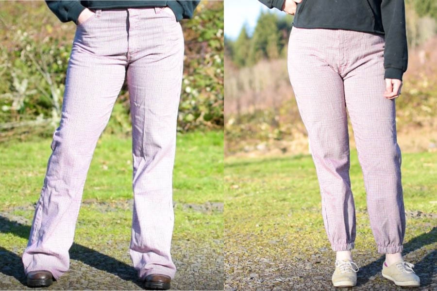 How to turn pants into joggers! #Levitating #stylehack #fashionhacks #