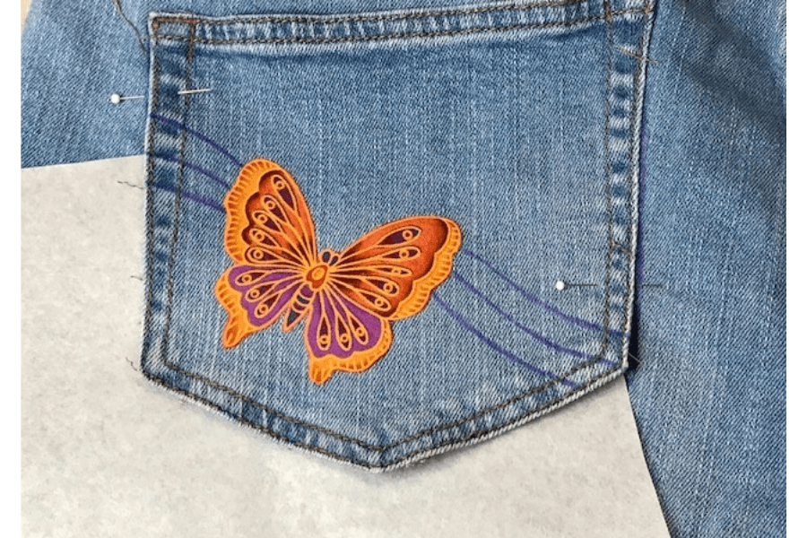 Jeans pocket with Stabilizer
