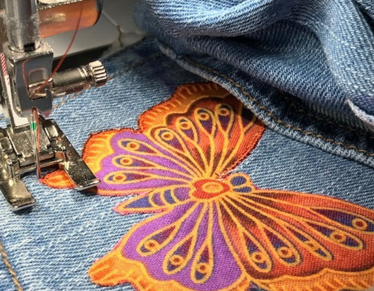 Jeans pocket butterfly Applique