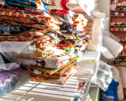 piles of fabrics