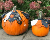 Pumpkins with toppers
