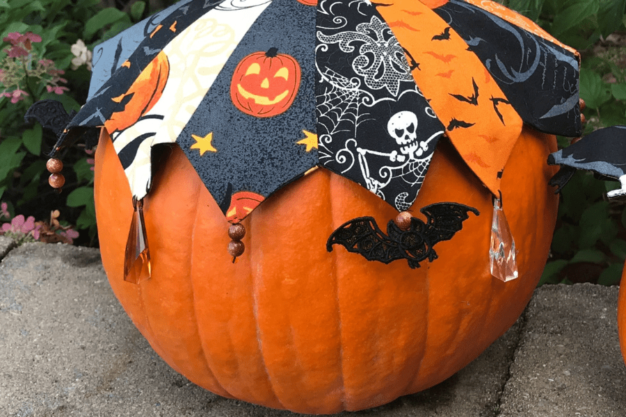 Decorated pumpkin stylish topper