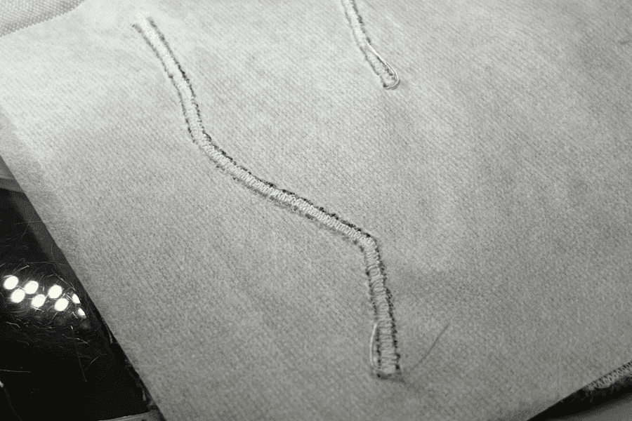 wrong side of satin stitch