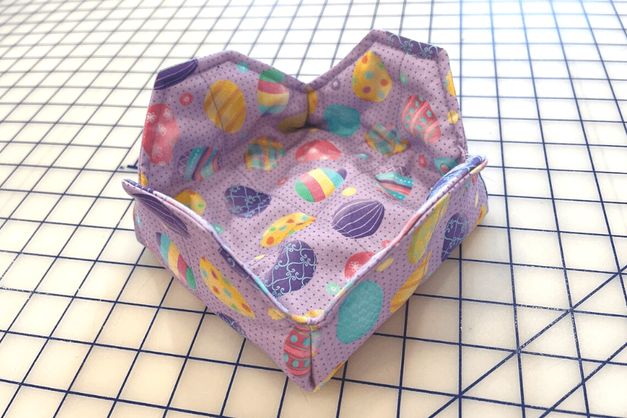 Bowl cozy made from Easter fabric