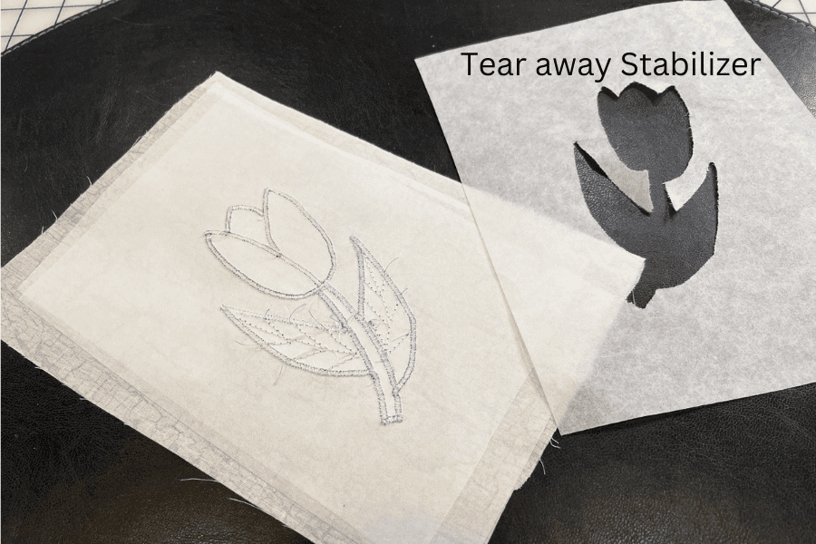 Removing tear away stabilizer