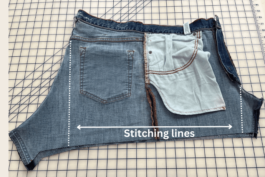 New seam lines on your Upcycled Sewing Project
