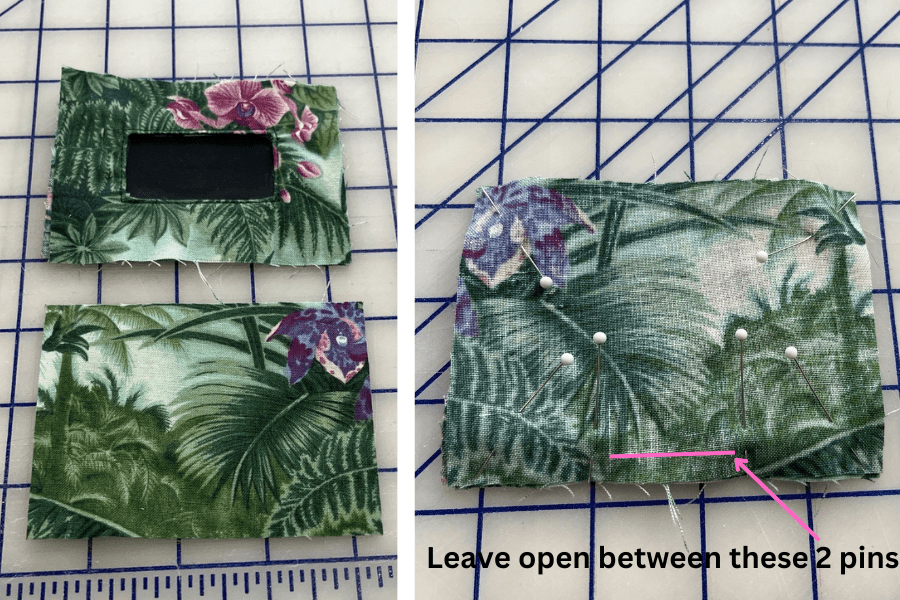 Adding back piece of fabric to plant ID Stakes